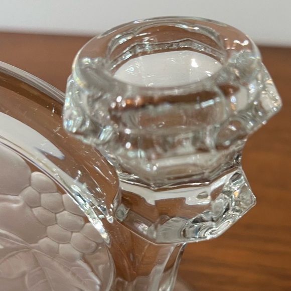 Vintage Elegant Indiana Glass Constellation Grape Double Candlestick, Pair - Picture 4 of 6